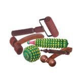 FA INDUSTRIES Wooden Therapy Massage Tools, Massager Kit, Wooden Body Massage Tool Set Massage Roller Stick for Body/Back/Leg Pain Relief (Pack of 5) - Fast Shipping to USA