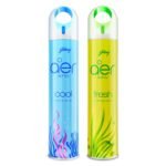 Godrej aer Spray | Room Freshener for Home & Office - Cool Aqua & Fresh Lush Green | Pack of 2 (220 ml each) | Long-Lasting Fragrance - Fast Shipping to USA & Canada