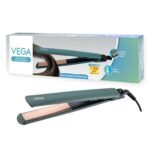 Vega Salon Smooth Hair Straightener for Women with Ceramic Coated Plates, Quick Heatup & Travel Friendly, Travel Lock, Green (VHSH-42) - Fast Shipping to USA & Canada