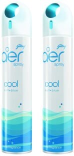 Godrej aer Spray | Room Freshener for Home & Office - Cool Surf Blue (220 ml) | Long-Lasting Fragrance (Pack of 2) - Fast Shipping to USA & Canada