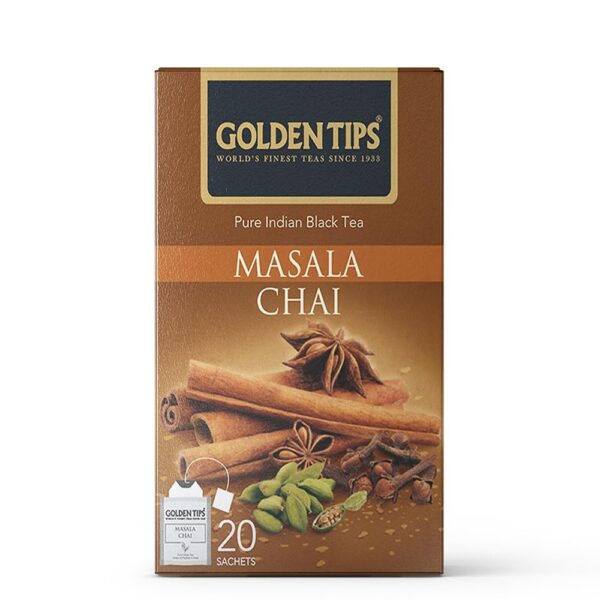 Golden Tips Masala Tea Bags (20 Cups) 100% Natural, 40 g - Fast Shipping to USA & Canada