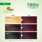 Nisha Cream Hair Color, Permanent Hair Colour Burgundy, Silky & Shiny 100% Grey Coverage & Ammonia Free Color With Natural Henna Extract, 60G+60Ml - Fast Shipping to USA & Canada - Image 6