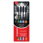 Colgate Slimsoft Charcoal Manual Toothbrush For Adult (Buy 2, Get 2 Free) - 4 Pcs, 17X Slimmer Tip Bristles, Tooth Brush Combo Pack - Fast Shipping to USA & Canada