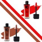 KINDED Lip Eye and Cheek Tint Combo for Women Girls Longlasting Moisturizing Vitamin E Liquid Lip Colour Lipstick Eyeshadow Blush (Matte Finish, Vermilion Red & Brown Temptation, 9 ml each) - Fast Shipping to USA & Canada