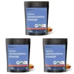Carbamide Forte CF 100% Organic Ashwagandha Powder - Withania Somnifera - USDA Certified Organic Ashwagandha for Vitality, Strength & Stress Management - 100g Veg Powder (Pack of 3) - Fast Shipping to USA