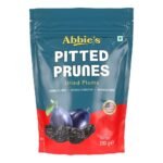 Abbie's Pitted Prunes || Dried Plums 200 grams Resealable Zipper Pack || Enjoy as a snacks or in your recipes || Source of Fiber || Natural Potassium || No Added Sugar || No Added Flavor or Colour - Fast Shipping to USA & Canada