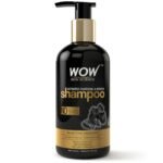 WOW Skin Science Charcoal & Keratin Shampoo - No Sulphates, Parabens, Silicones, Salt & Color (300mL) - Fast Shipping to USA & Canada