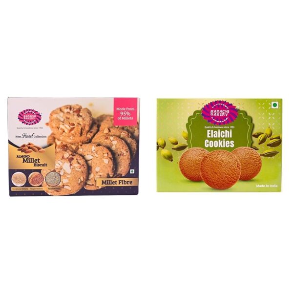 Karachi Bakery Almond Millet Biscuits, 300 g Karachi Bakery Elaichi Cookies,400gm - Fast Shipping to USA & Canada