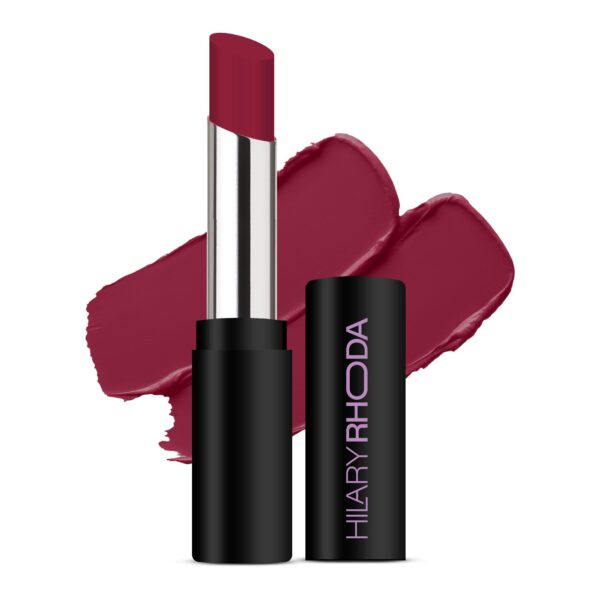 Hilary Rhoda Power Stay NonTransfer Lipstick | Matte Finish | Infused with Vitamin E & Shea Butter | Lightweight & Highly Pigmented | Glides Easily & Smudge-Proof |3.2g (Flaming Pink - Shade 07) - Fast Shipping to USA & Canada