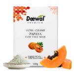 Deewal Premium Papaya Face Clay Mask | Ultra Cleansing & Tan Removal Face Pack | Reduces Blackheads & Deep Pore Purifying | Instant Brightening & Hydration | For Men & Women | All Skin Types - Fast Shipping to USA & Canada