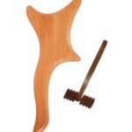 FA INDUSTRIES Drainage Massage Paddle Use For Manual Anti-Cellulite Gua Sha Tool Muscle Pain Relief Soft Tissue Therapy Back Legs And Body With Wooden Face Massager, Set of 2 - Fast Shipping to USA