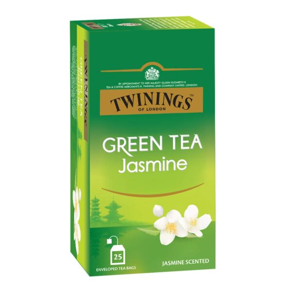 Twinings Green Tea Jasmine, 25 Teabags, Pure Elegance, Smooth & Floral, 50 Gram - Fast Shipping to USA & Canada