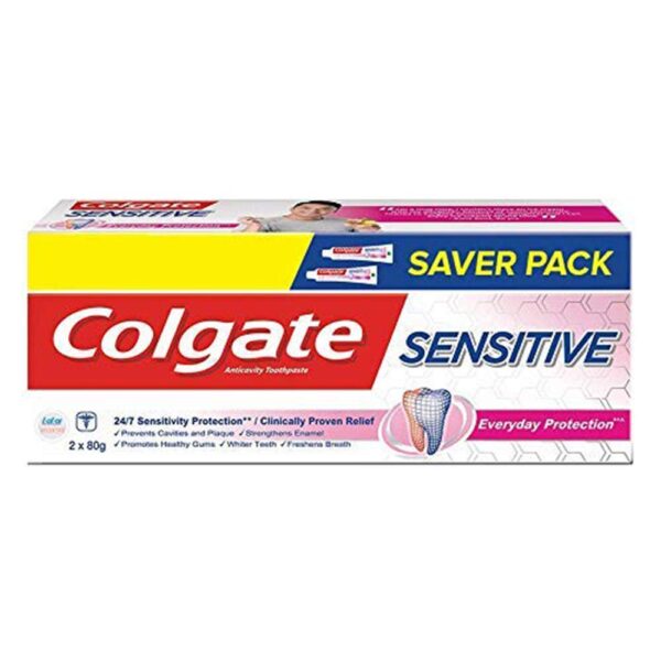 Colgate Sensitive Everyday Protection Anticavity Toothpaste - 80g (Buy 1 get 1 free) - Fast Shipping to USA & Canada
