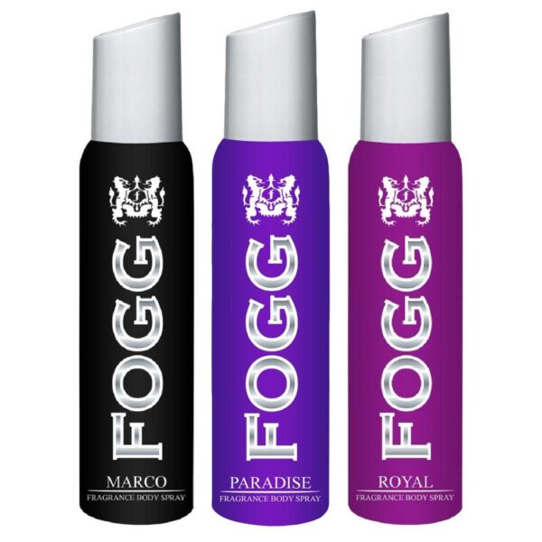 FOGG Paradise Female Royal, Marco And Paradise Spray Deodorant For Women - Combo Pack of 3 - Fast Shipping to USA & Canada
