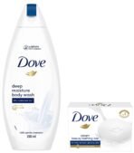 Dove Deeply Nourishing Body Wash & Dove Cream Beauty Bathing Bar 100 g Combo - Fast Shipping to USA & Canada