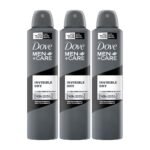Dove Men+Care Invisible Dry Spray Antiperspirant Deodorant, Up To 48 hrs Protection From Sweat & Odour, Instantly Dry for Cleaner Feel & Leaves No White Marks or Stain, Soothes & Moisturises Skin, Warm, Oriental Scent, 250ml (Pack of 3) - Fast Shipping to USA & Canada