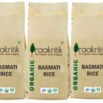 Praakritik Organic Basmati Rice | Gluten ?free | Long Slender Grains | 100% Organic Rice | 100% Natural | 100% Vegetarian | Pack of 3 | 500 Grams Each - Fast Shipping to USA & Canada