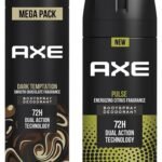 AXE Dark Temptation Long Lasting Deodorant Bodyspray For Men 215 ml & Axe Pulse Long Lasting Deodorant Bodyspray for Men 150 ml - Fast Shipping to USA & Canada