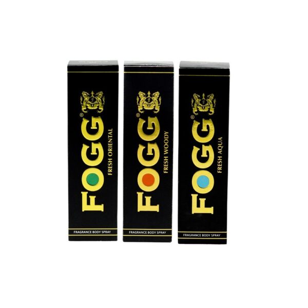 FOGG Men Fresh Deodorant Spray Oriental, Woody And Aqua Black Series , 120Ml (Set Of 3), Pack Of 1 - Fast Shipping to USA & Canada