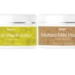 Beaface Combo Lemon Peel Powder Removes Dullness, Skin Brighter - 100gm | Multani Mitti Acne, Blemishes, Pigmentations - 100gm (Pack of 2)
