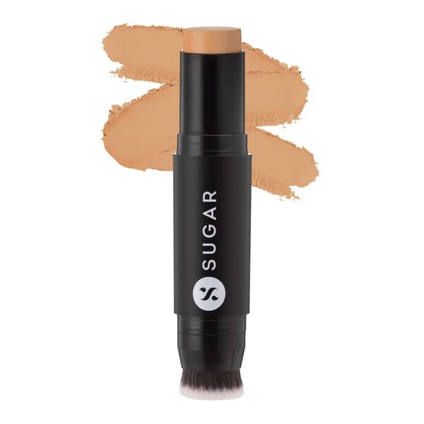 SUGAR Cosmetics Ace Of Face Foundation Stick with In-Built Brush | Lasts 24hrs | Full Coverage Foundation for Women | 12gm - 52 Corretto - Fast Shipping to USA & Canada