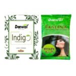 Deewal Palina Herbal Mehndi & Indigo Powder Combo - 100% Natural Organic Hair Color | Allergy-Free, Chemical-Free | Rich Long-Lasting Shades | Natural leaves powder - Fast Shipping to USA & Canada
