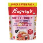 Bagrry's Healthy Crunch Nutty Fruity Muesli with Seeds, Nuts & Berries 1kg Pouch| 78% Fruit, Nuts,Grains & Seeds| No artificial colours - Fast Shipping to USA & Canada
