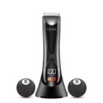 Vega Cleanball Body Trimmer For Men, Multi-Purpose Beard, Body, Pubic Hair Grooming, Private Part Shaving, Waterproof, 90 Min Runtime With Led Flashlight, 4 Comb Attachments, Shower Friendly (Vhth-33) - Fast Shipping to USA & Canada