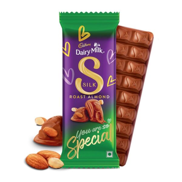 Cadbury Dairy Milk Silk Roast Almond Valentine's Gift Pack Chocolate Bar, 143 g - Fast Shipping to USA & Canada