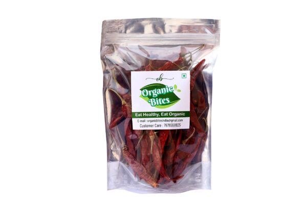 Organic Bites Whole Red Chilly (Mathaniya Mirchi) (100) - Fast Shipping to USA & Canada