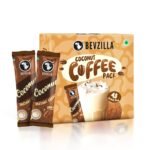 Bevzilla 48 Instant Coffee Powder Sachets (Coconut) - 96 Grams| Hot & Cold Coffee| Makes 48 Cups| 100% Arabica Coffee| Strong Coffee| Easy To Carry| Best Coffee| Espresso, Latte, Cappuccino - Fast Shipping to USA & Canada