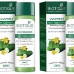 Biotique Cucumber Pore Tightening Toner| Ayurvedic and Organically Pure| Maintains Skin?s Natural pH |100% Botanical Extracts| Suitable for Normal & Oily Skin Types| 120mL (Pack of 2) - Fast Shipping to USA & Canada