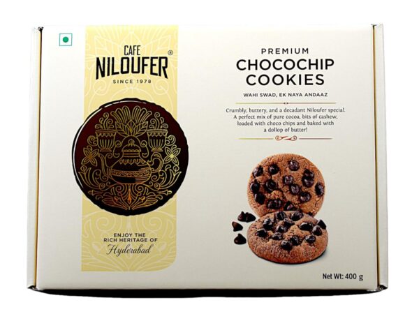 Cafe Niloufer Premium Chocochip Cookies 400 g | Gooey chocolate in every bite - Fast Shipping to USA & Canada