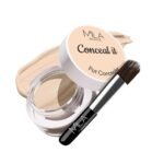 Mila Beaute Conceal It Pot Concealerwith Brush | Enriched With SPF 15 and Vitamin E | Light Weight Concealer | Long Lasting Coverage | Natural Matte Finish | Covers All Skin Concerns | Easily Blendable Concealer For Face Makeup | Shade - (03 Creamy Beige, 4g) - Fast Shipping to USA & Canada