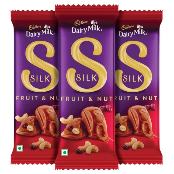 Cadbury Dairy Milk Silk Fruit and Nut Valentine's Gift Pack Chocolate Bar, 137 g (Pack of 3) - Fast Shipping to USA & Canada