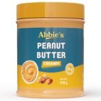 Abbie's Peanut Butter Creamy (510g-Pack of 1) with 26g Protein Per 100g Serving, Zero Trans Fat/Cholesterol, Keto Friendly,100% Vegan, Good Source of Fat for Athletes, Body Builders - Fast Shipping to USA & Canada