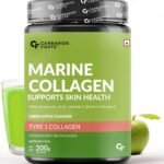 Carbamide Forte Marine Collagen Powder Supplement - for Skin Fish Collagen Powder for Women & Men - 200g Powder - Green Apple Flavour - Fast Shipping to USA
