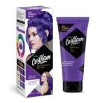 Nisha Cosglam Semi Permanent Hair Color for Unisex, Infused Conditioner, Glossy Finish, No Ammonia, No Peroxide & Non Oxidative, Vegan Highlights Hair Dye 120g #61 Purple Blue - Fast Shipping to USA & Canada