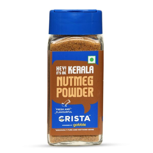 CRISTA Nutmeg Powder | Ground Jaiphal | Zero added Colours, Fillers, Additives & Preservatives | Farm Fresh, Premium Grade Quality, Natural & Fresh | 50gms
