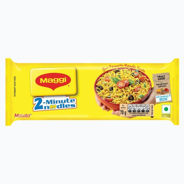 MAGGI 2-minute Instant Noodles,Masala Noodles with Goodness of Iron,Made with Choicest Quality Spices,Favourite Masala Taste,420 grams Packet - Fast Shipping to USA & Canada