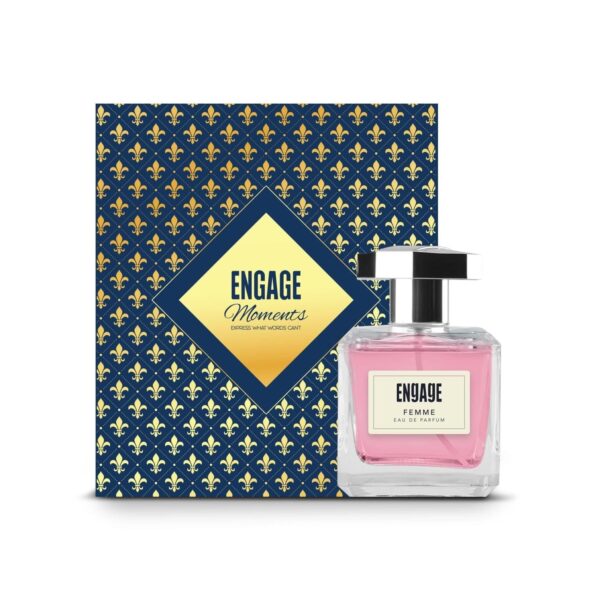 Engage Gift Set - Moments Luxury Perfume Gifts for Women, Femme 100ml, Long Lasting Smell Women Perfume, Pack of 1, Perfume Set, Best Birthday, Anniversary Gift Hamper by ITC, Eau De Parfum for Girls - Fast Shipping to USA & Canada