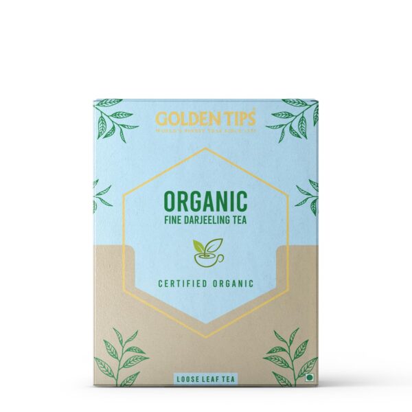 Golden Tips Organic Loose Leaf Fine Darjeeling Black Tea (100 gm - 50 cups) - Fast Shipping to USA & Canada