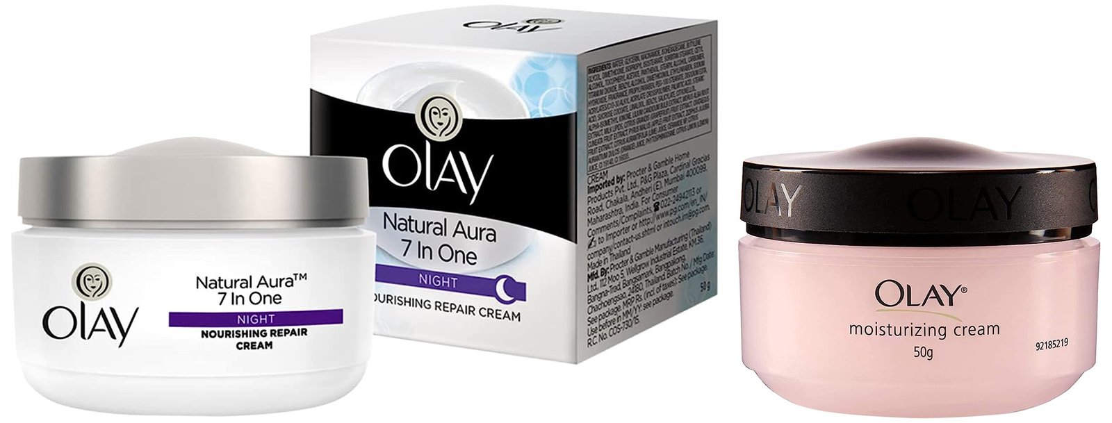 7155CbVfxSL-1.jpg Olay Moisturising Cream, 50g And Olay Night Cream Natural White Fairness Night Moisturiser, 50g - Fast Shipping to USA & Canada - Image 1
