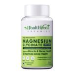 HEALTH VEDA ORGANICS PRIVATE LIMITED High Absorption Magnesium Glycinate, 550mg | 60 Veg Capsules | Supports Nerve & Muscle Health | Improves Sleep Quality | For Both Men & Women - Fast Shipping to USA