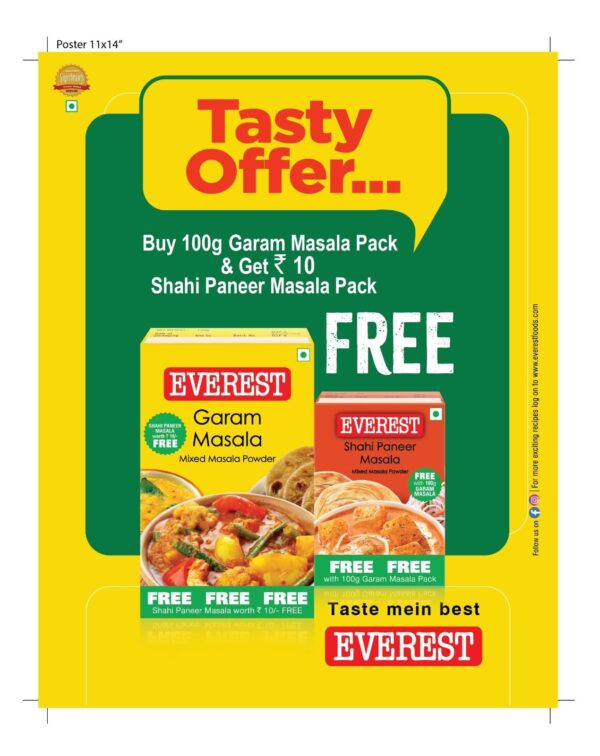 Everest Garam Masala, 100g Carton - Fast Shipping to USA & Canada