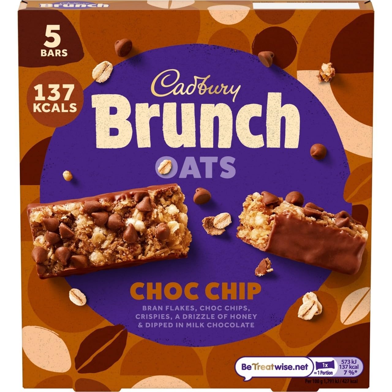 716WsIBGQPL-1.jpg Cadbury Brunch Bar Choc Chip - 6 Bars! - Fast Shipping to USA & Canada - Image 1