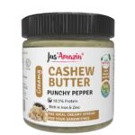 Jus' Amazin Creamy Cashew Butter ? Punchy Pepper (200g) | 18% Protein | Plant-Based Nutrition | Zero Chemicals | Vegan | Dairy-Free | 100% Natural - Fast Shipping to USA & Canada