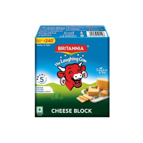 The Laughing Cow Cheese Block, 400g Pack - Fast Shipping to USA & Canada