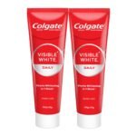 Colgate Visible White Toothpaste, Teeth Whitening Starts in 1 week, Safe on Enamel, Stain Removal Tooth Paste and Minty Flavour for Fresh Breath (200g + 40g, Combo Pack) - Fast Shipping to USA & Canada