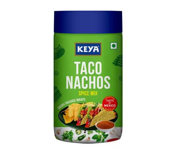 Keya Taco Nachos Spice Mix| Mexican Seasoning| Multipurpose Seasoning| Zero Added MSG, Added Colours| Marinade Mix, Dip Mix, Sprinkler| Perfect for Taco, Burrito, Salsa Dip, Salads, Sweet Corn, Makhana|110g - Fast Shipping to USA & Canada
